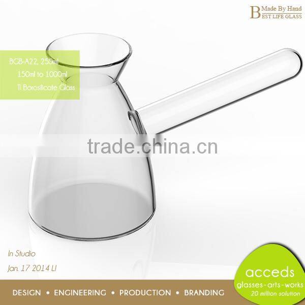 Superior Quality Borosilicate Beautiful Heat Resistant Milk Pot