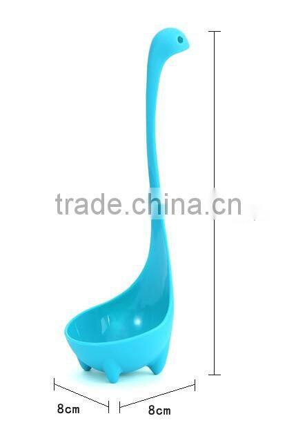 Wholesale Stock Colorful Plastic Stand Soup Spoon