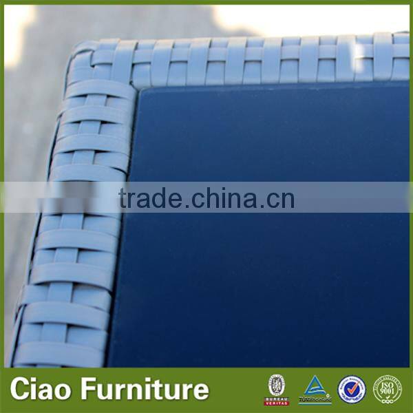 outdoor furniture cover grey color outdoor sofa with blue cushion