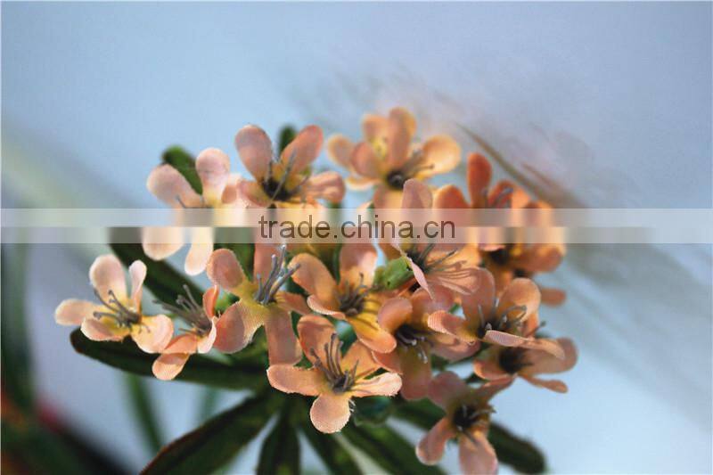 Home garden decoration 108cm hight light pink Single branch 6 heads small artificial wedding flowers ELTH03 0404