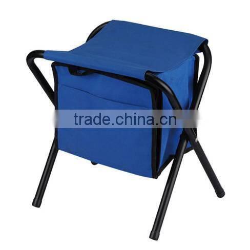 Steel frame folding fishing chair with storage bag