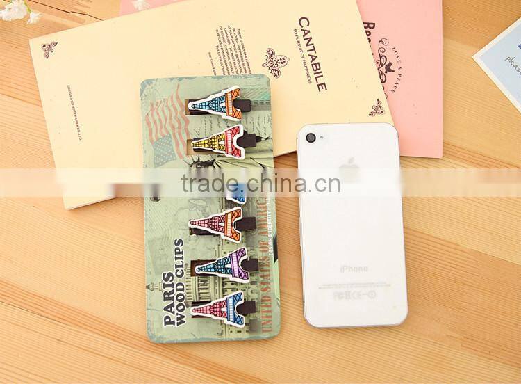 Wooden Eiffel Tower photo clip holder,memo clip