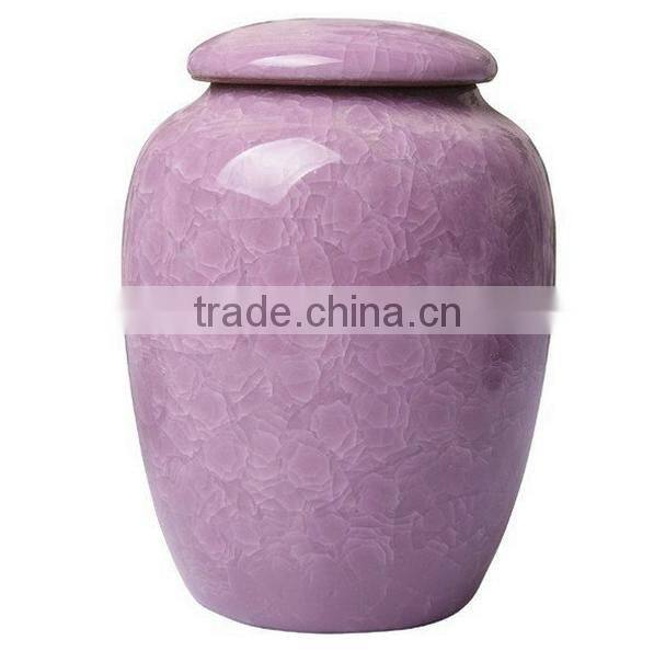 Glazing high quality ice cracked ceramic minimum pet urn supply