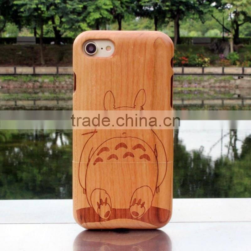 Classical Chinese walnut/bamboo/rosewood/cherry/maya cartoon cell phone case for Iphone