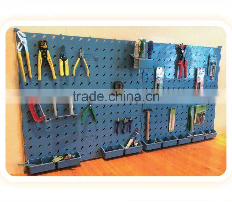 Pegboard Garage/warehouse/workshop Tool Storage,50pcs wall mounted plastic pegboard tool organizer kit