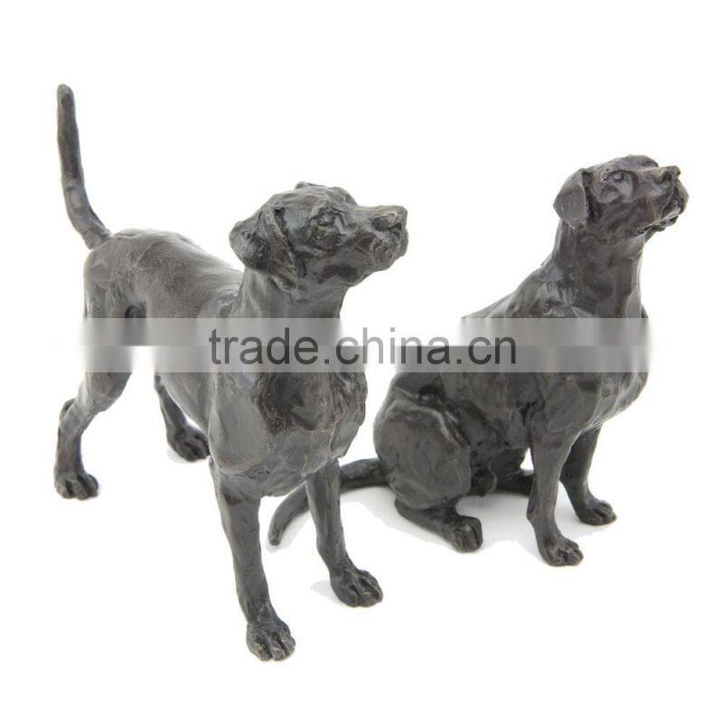 Old Style brass dog sculpture