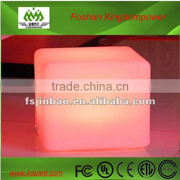 illuminated battery powered RGB led landscaping cube