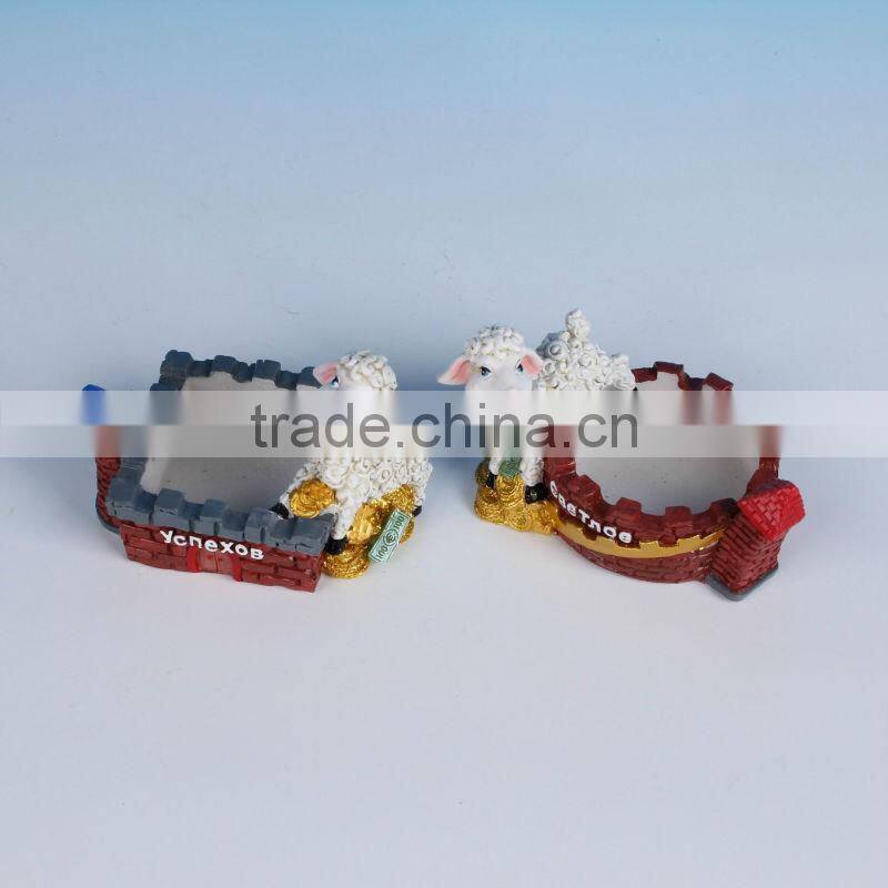 2015 cute resin sheep ashtrays for russia