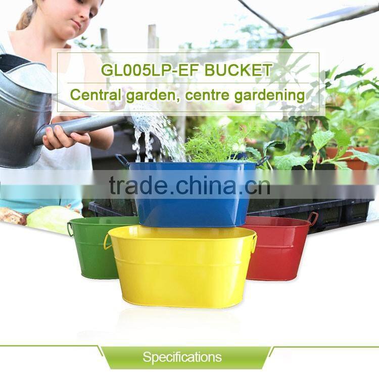 Galvanized zinc and powder coating flower pot bucket
