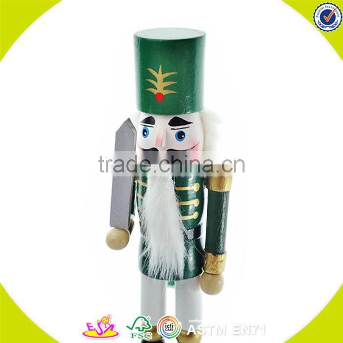 wholesale baby wooden colorful custom nutcracker, popular kids wooden nutcracker, fashion wooden custom nutcracker W02A006