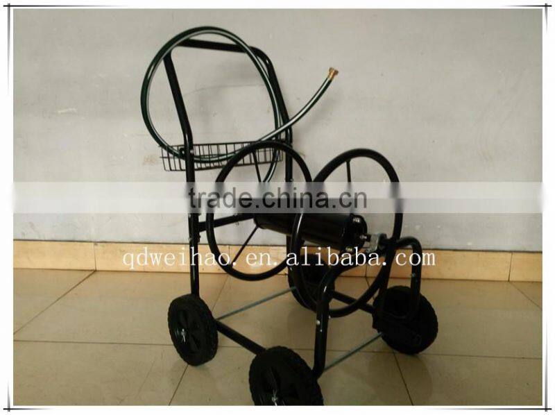 Heavy duty Outdoor 4 wheel metal garden water hose holder TC1849