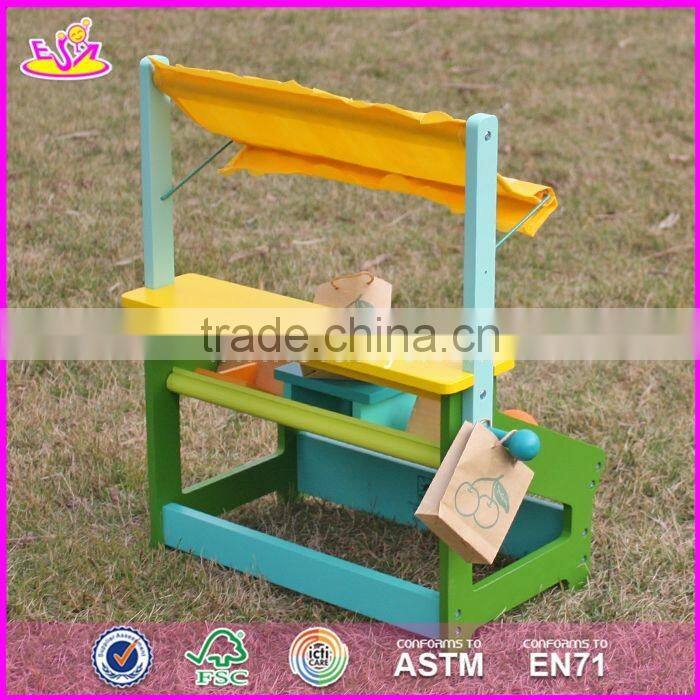 2017 New design funny fruit play set wooden kids supermarket W10A060