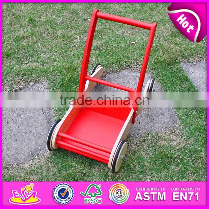 2015 Best seller wooden walker toy for kids,Fuuny play children wooden walker,Top quality wooden walking toy for baby W13C013