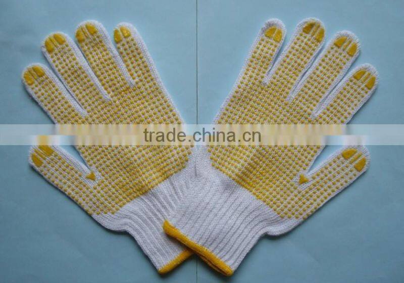 Cotton Gloves Safety Gloves Working Gloves With PVC Dots
