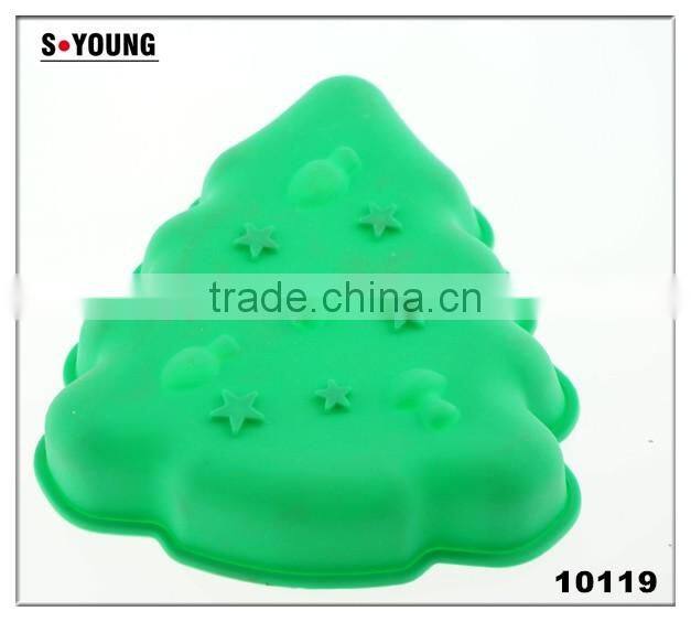 10107 Christmas tree shaped silicone chocolate mould and mold
