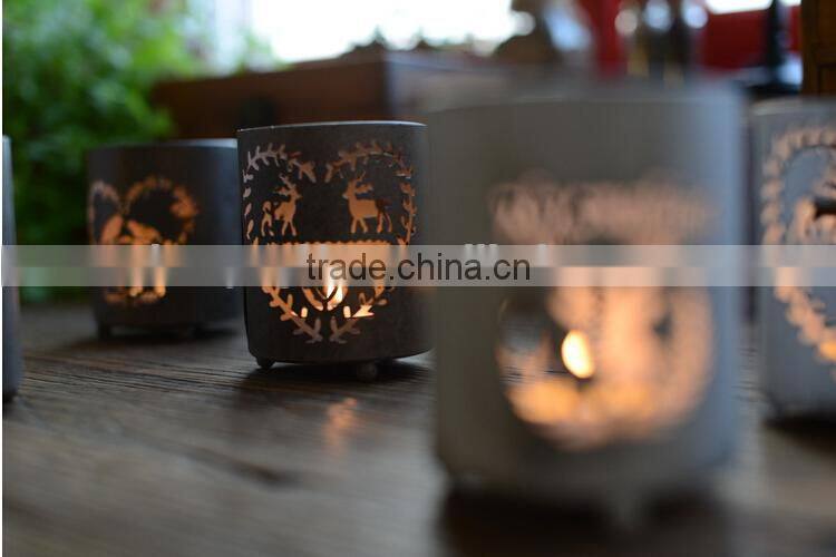 Pattern holder creative gifts iron ornaments wholesale metal crafts Christmas candle holder for gifts