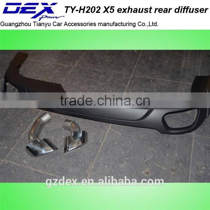 high quality car PP B~MW X5 exhaust rear diffuser