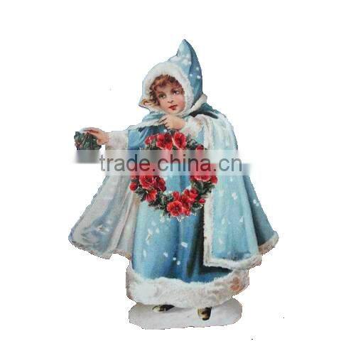 Wholesale beautiful kids shape die cut christmas ornaments