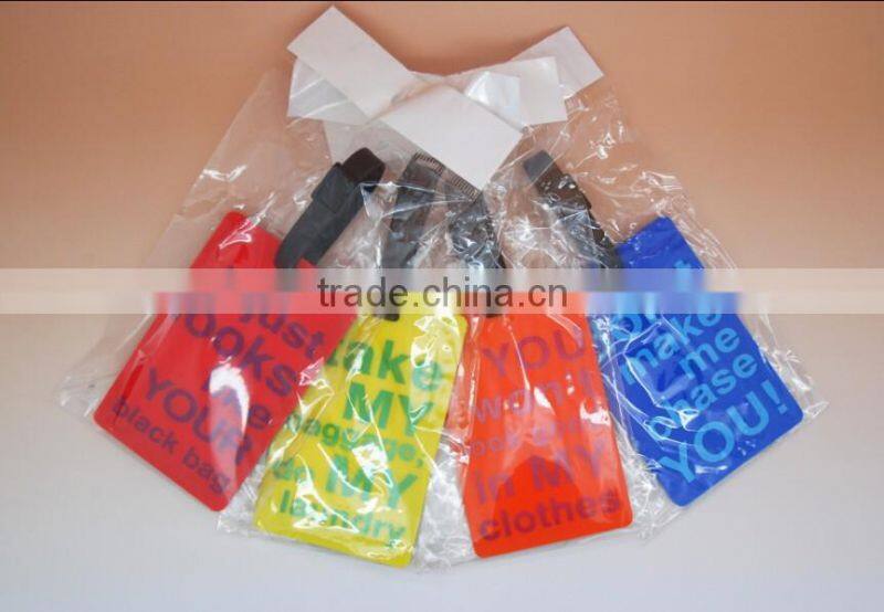 Newest design custom standard size soft cheap pvc luggage tag wholesale