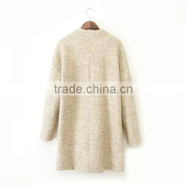 women's cashmere coat New woolen coat woman jacket winter overcoat solid clothes Woollen coat female long outwear