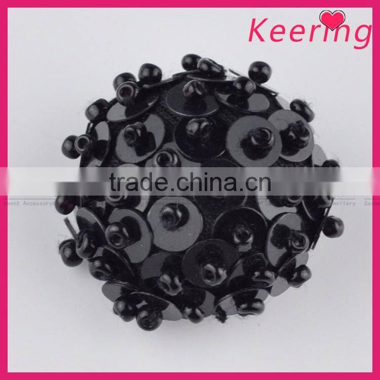 Wholesale vogue small size black decorative buttons accessory button for clothing WBKA-298