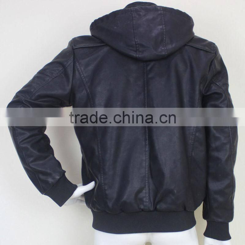 2014 New Slim Fit Men Leather Jacket