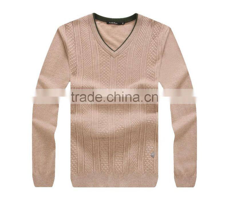 custom high quality fashion design wool / cashmere knit sweater