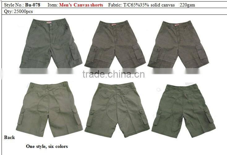BU-078 Men's canvas shorts