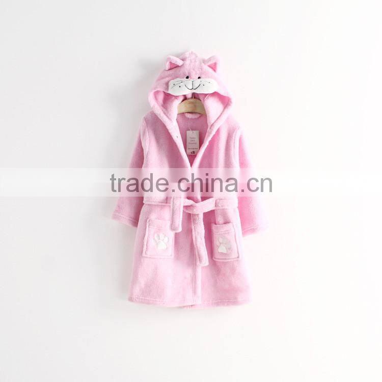 Cartoon Character hooded bathrobe ,Baby/Child Hooded Bathrobe, coral/plush fleece bathrobe,