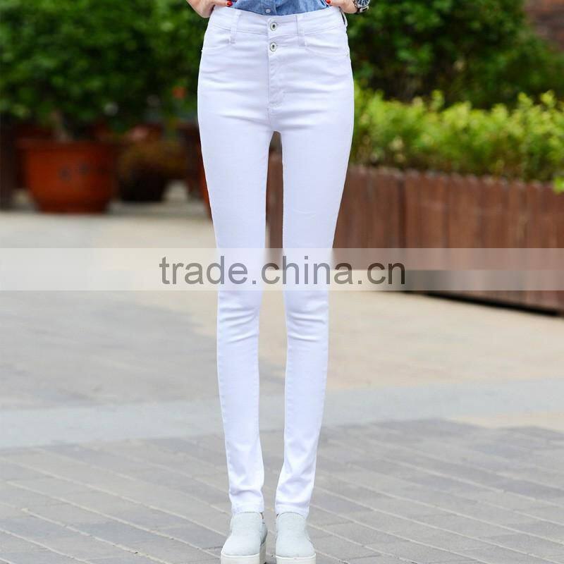 2016 New Autumn Winter candy slim fit classic woman jeans for female