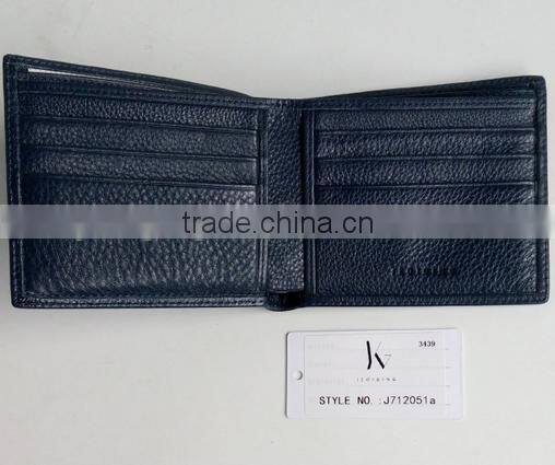 2017 customized top sale wallet handmade quality Mens Leather Wallet J712051a