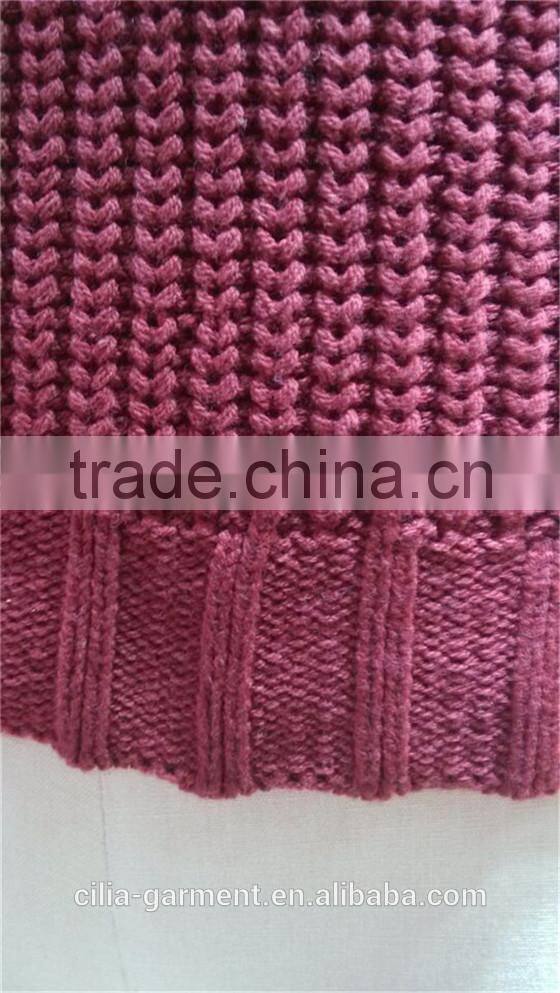 2015 new fashion knitting sweater with long sleeve pullover
