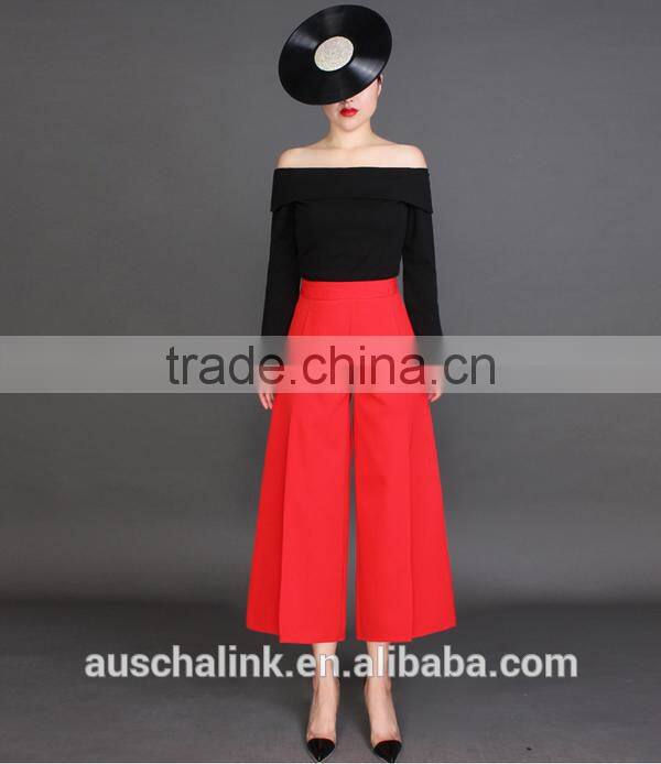 personalized high quality girls casual loose wide leg pants