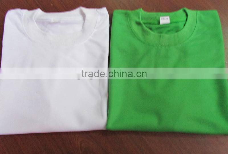 180g 100% cotton tubular t-shirt, high quality solid color t-shirt custom logo printing
