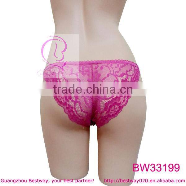 Sexy pink g string micro string bikini with bow