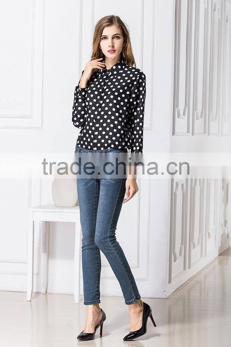 Latest Hot sell european summer 100% Cotton ladies New Design Ladies office t shirt 2015