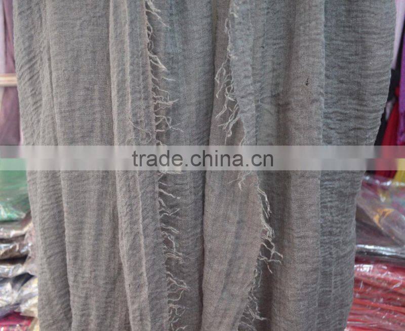 2016 hot stylish lady square short tassel fringes soft TR cotton scarf