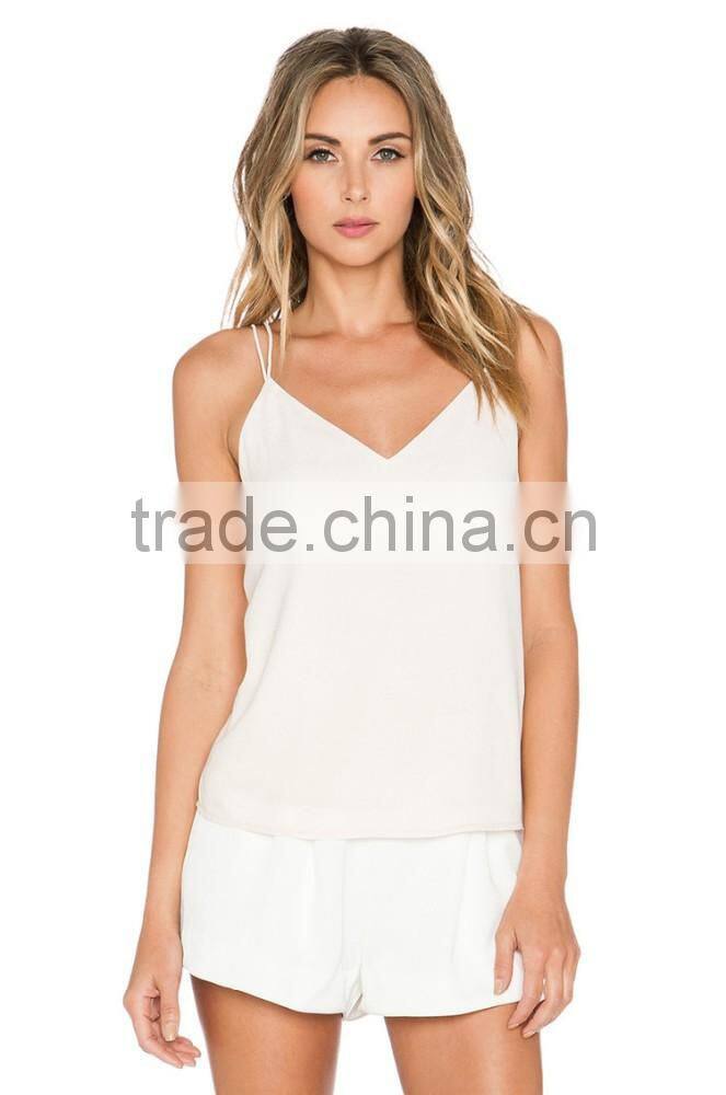 2015 OEM gym singlet ladies white vest stringer vest