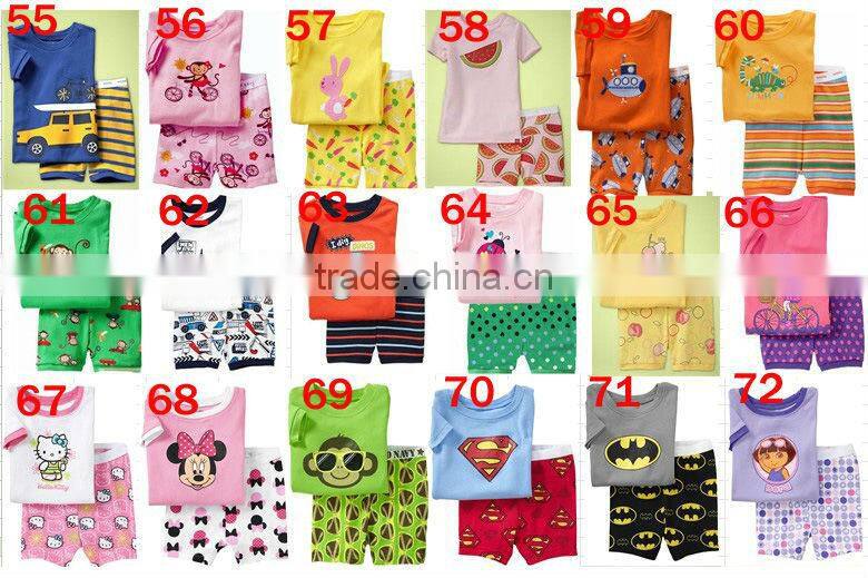 girls fashion blue beauty fish princess pajamas suits kids summer cotton nightgown