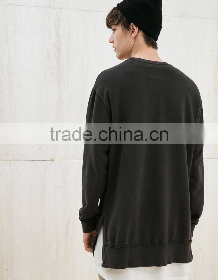 Popular stylish custom fancy crewneck sweatshirt with pockets