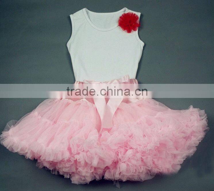 Yiwu Factory Direct Sales pettiskirt set with flowers for kids