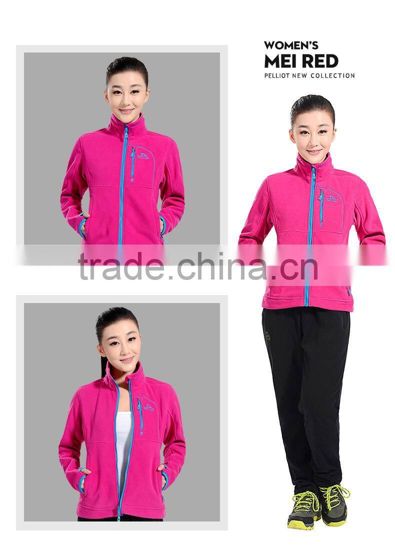 2017 fashion style polar fleece jacket with YKK zipper