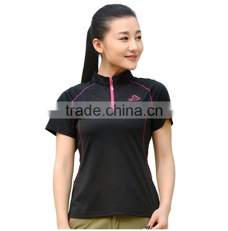 2017 Summer High Quality Women Stand Collar T-shirt