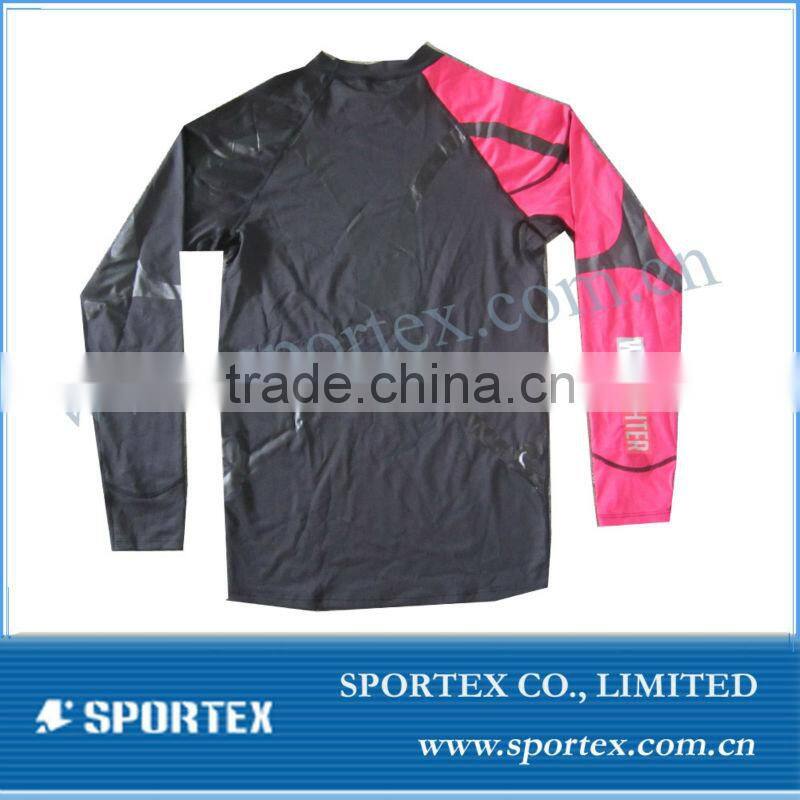 Wholesale custom compression shirts / long sleeves shirts/ compression wear for men