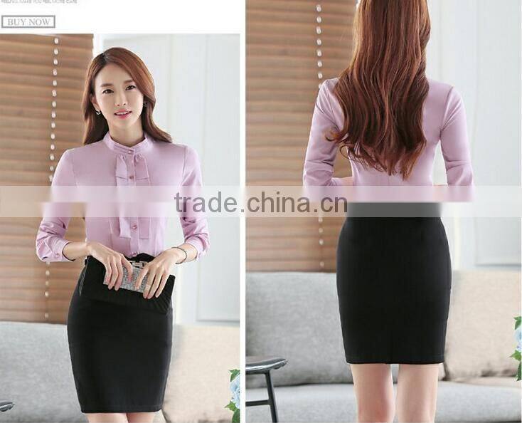 custom nice quality chantilly formal slim fit office blouse for lady wholesale