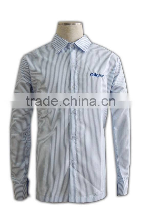 100% Cotton Design china made casual workwear light blue dress shirt