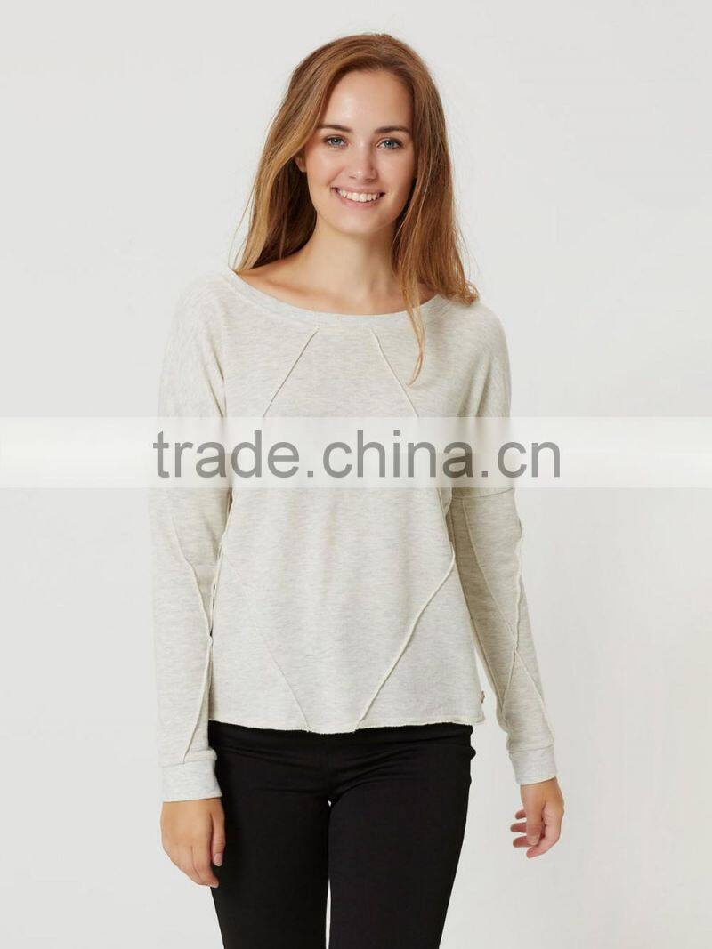 2016 Winter wholesale women Long sleeved sweat100% cotton plain cheap fleece hoodie