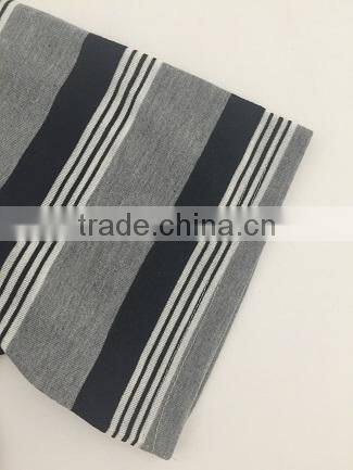 100% polyester striped short sleeve polo shirt