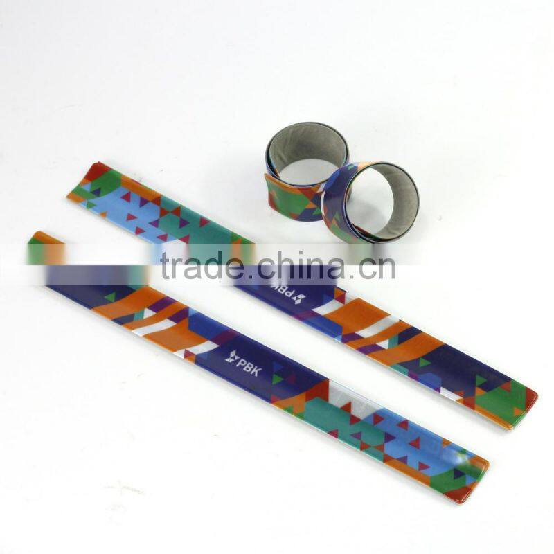 customized snap band PVC reflective safety slap band