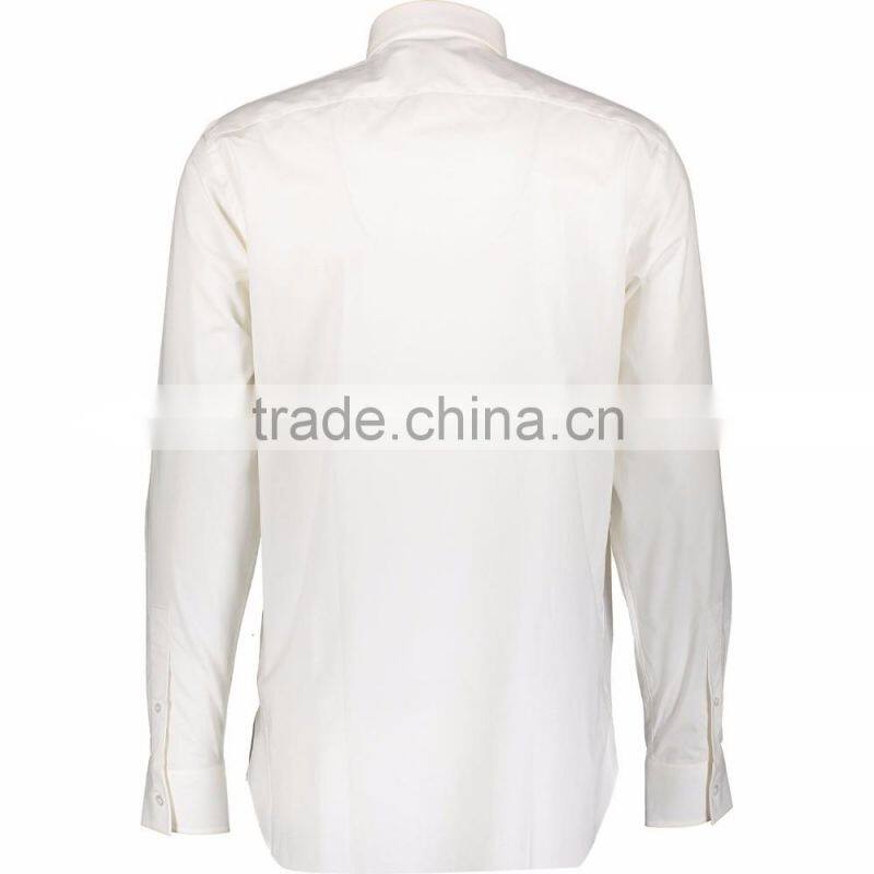 Fashion Street Wear Mens' White Medium Fit Long Sleeve Formal Shirt